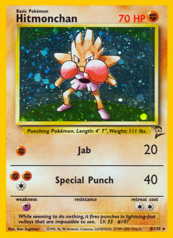 Hitmonchan – Base Set 2 8/130 Pokémon card