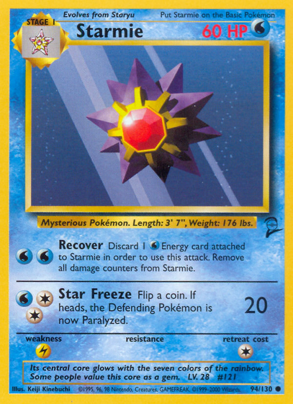 Starmie – Base Set 2 94/130 Pokémon card