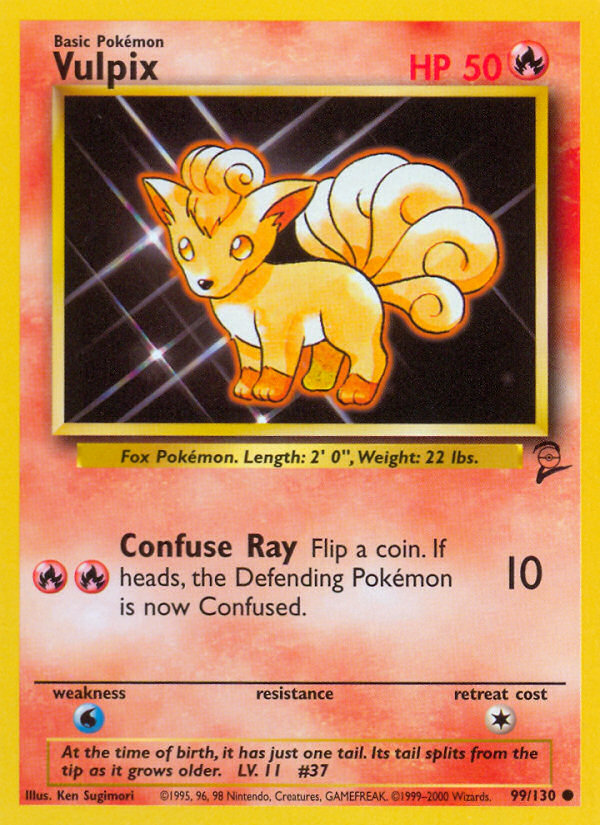 Vulpix – Base Set 2 99/130 Pokémon card