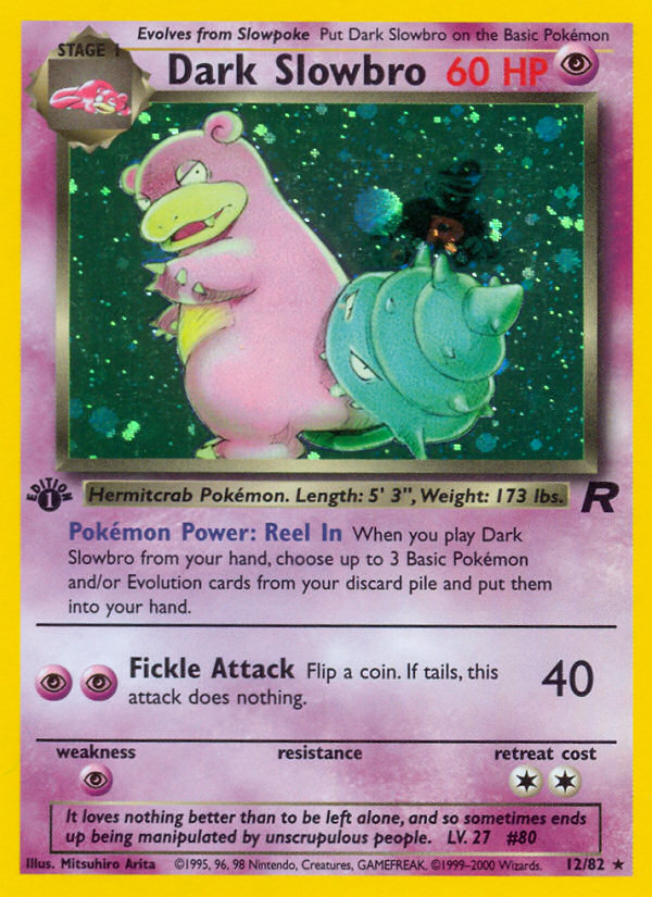 Dark Slowbro – Team Rocket 12/82 Pokémon card