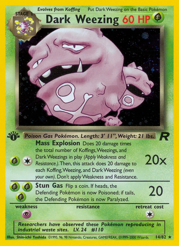 Dark Weezing – Team Rocket 14/82 Pokémon card