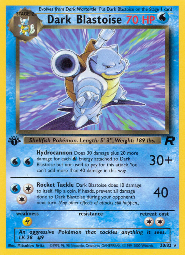 Dark Blastoise – Team Rocket 20/82 Pokémon card