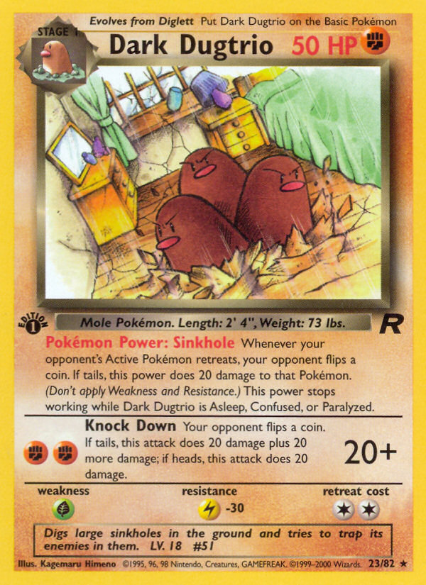 Dark Dugtrio – Team Rocket 23/82 Pokémon card