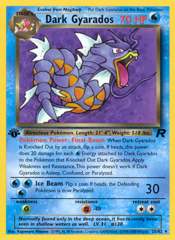 Dark Gyarados – Team Rocket 25/82 Pokémon card