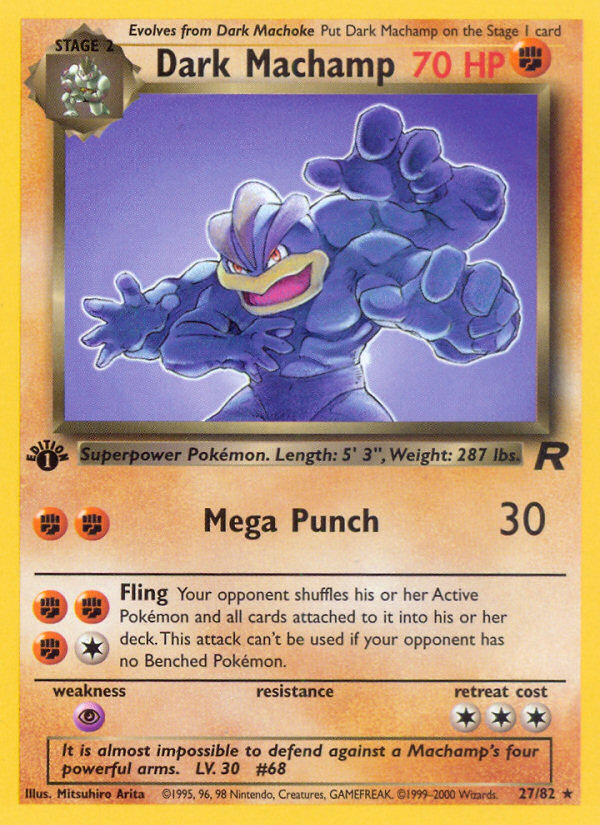 Dark Machamp – Team Rocket 27/82 Pokémon card