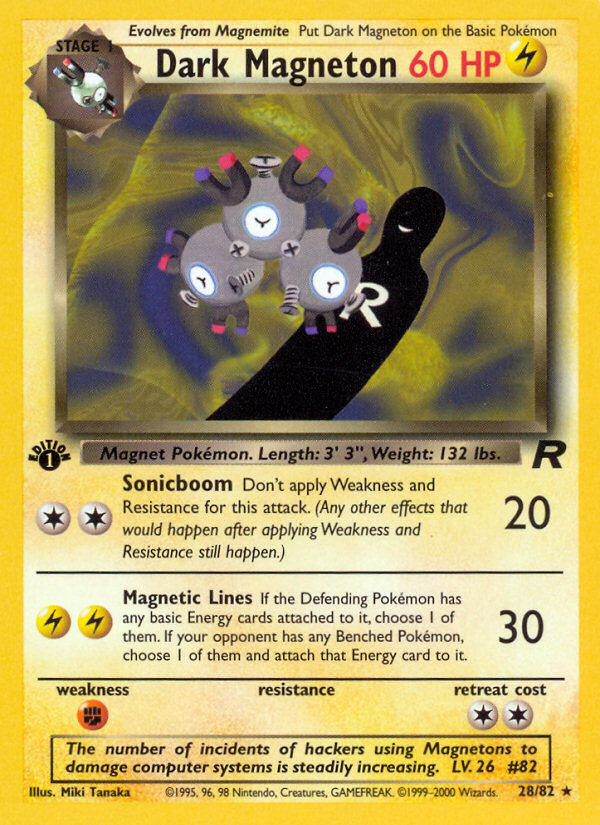 Dark Magneton – Team Rocket 28/82 Pokémon card