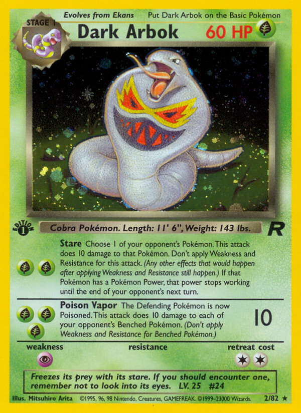 Dark Arbok – Team Rocket 2/82 Pokémon card