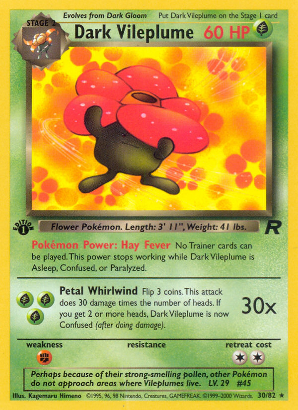 Dark Vileplume – Team Rocket 30/82 Pokémon card
