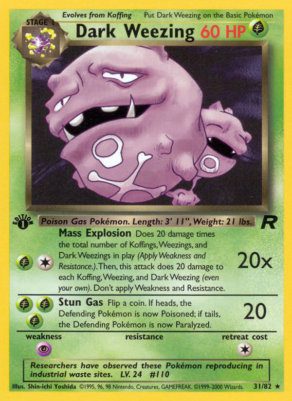 Dark Weezing – Team Rocket 31/82 Pokémon card