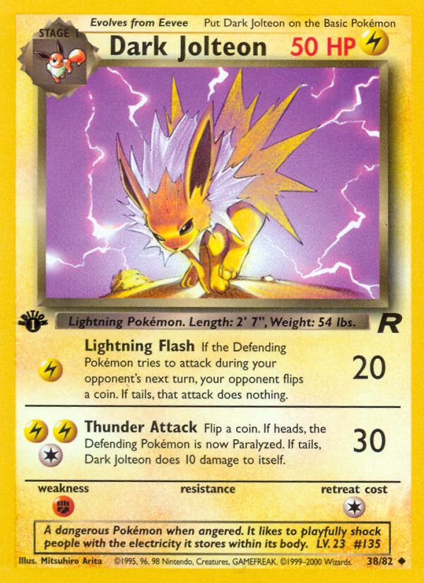 Dark Jolteon – Team Rocket 38/82 Pokémon card