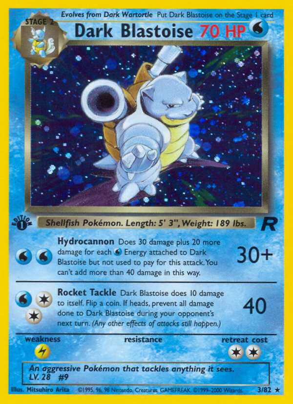 Dark Blastoise – Team Rocket 3/82 Pokémon card