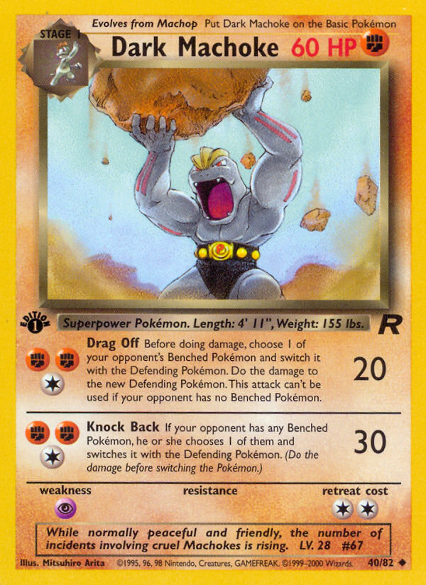 Dark Machoke – Team Rocket 40/82 Pokémon card