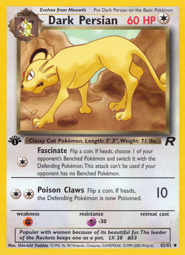Dark Persian – Team Rocket 42/82 Pokémon card