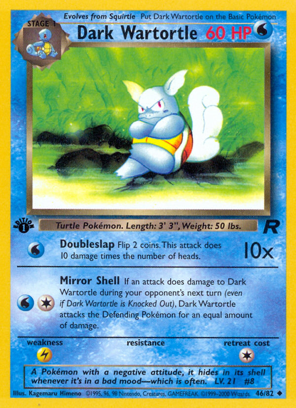 Dark Wartortle – Team Rocket 46/82 Pokémon card