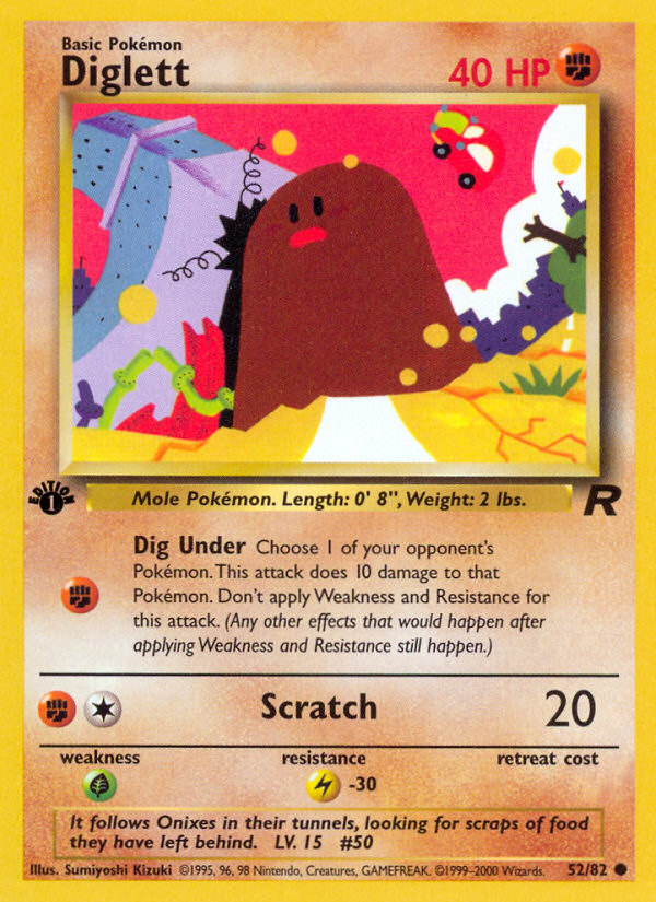 Diglett – Team Rocket 52/82 Pokémon card
