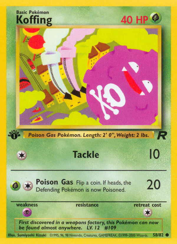 Koffing – Team Rocket 58/82 Pokémon card