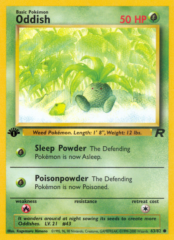 Oddish – Team Rocket 63/82 Pokémon card
