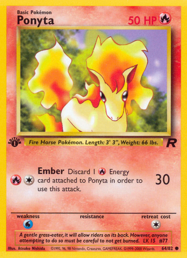 Ponyta – Team Rocket 64/82 Pokémon card