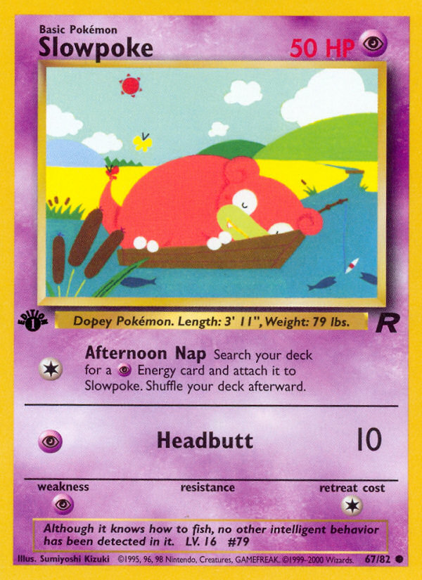 Slowpoke – Team Rocket 67/82 Pokémon card