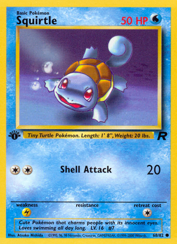 Squirtle – Team Rocket 68/82 Pokémon card