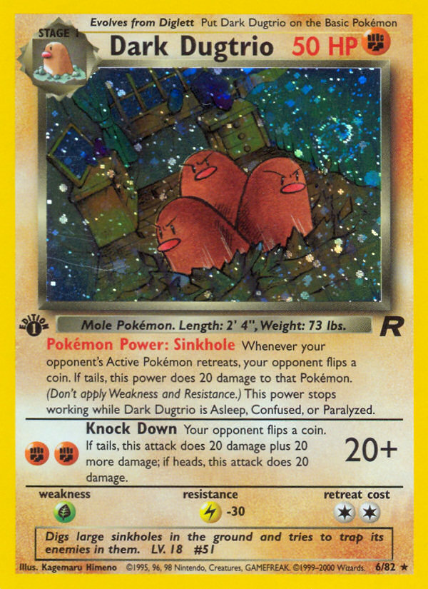 Dark Dugtrio – Team Rocket 6/82 Pokémon card