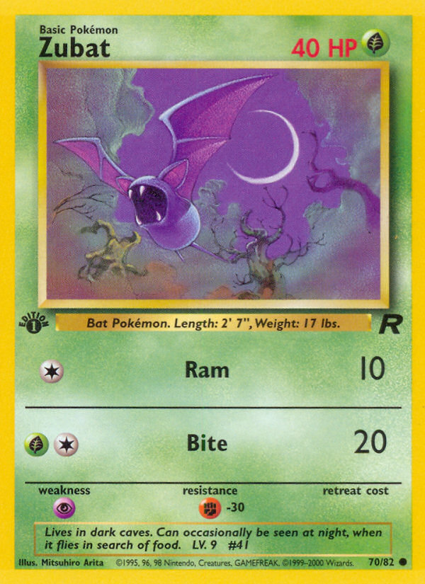 Zubat – Team Rocket 70/82 Pokémon card