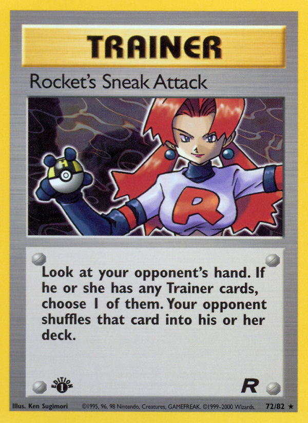 Rocket's Sneak Attack – Team Rocket 72/82 Pokémon card
