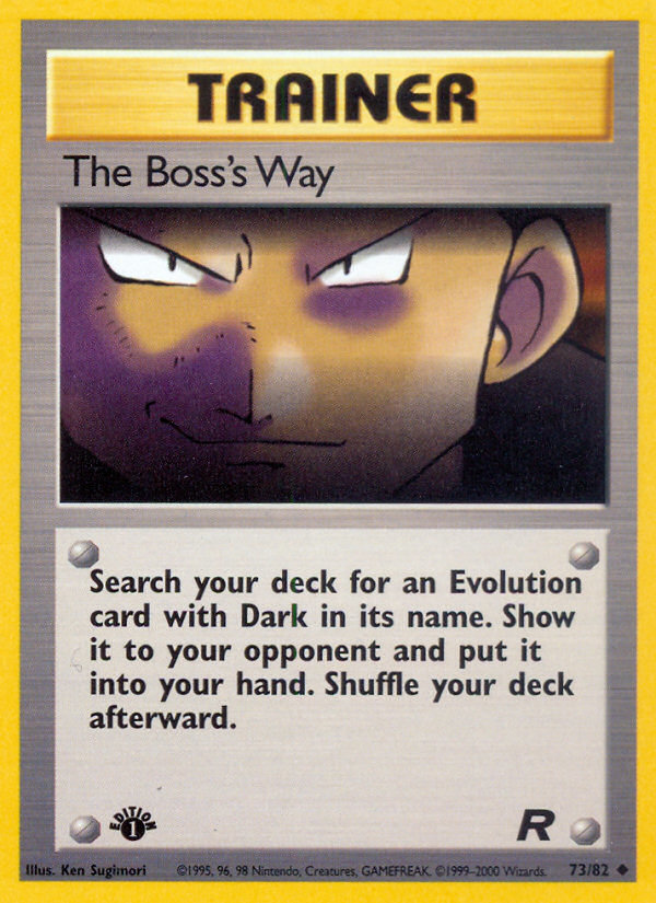 The Boss's Way – Team Rocket 73/82 Pokémon card