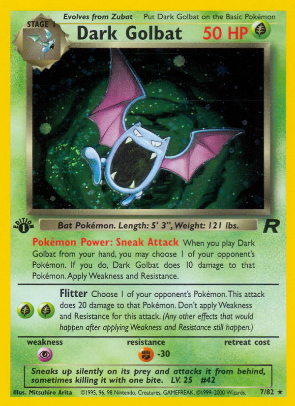 Dark Golbat – Team Rocket 7/82 Pokémon card