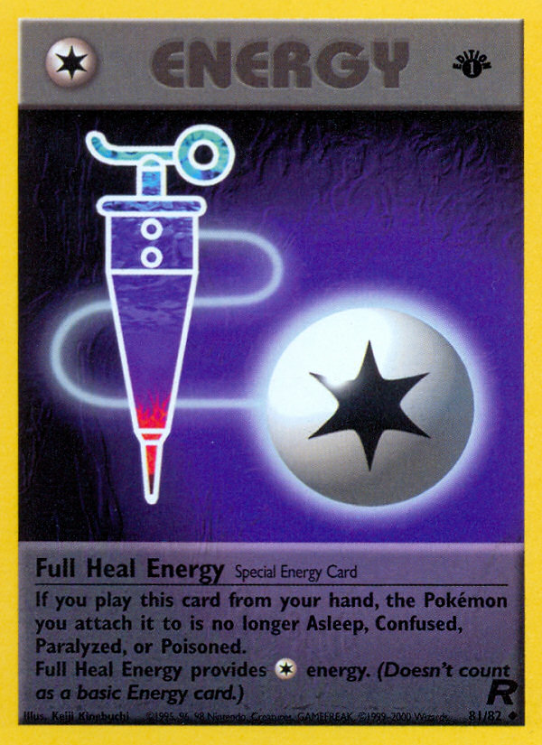Full Heal Energy – Team Rocket 81/82 Pokémon card