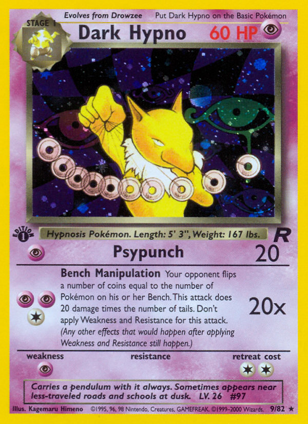 Dark Hypno – Team Rocket 9/82 Pokémon card