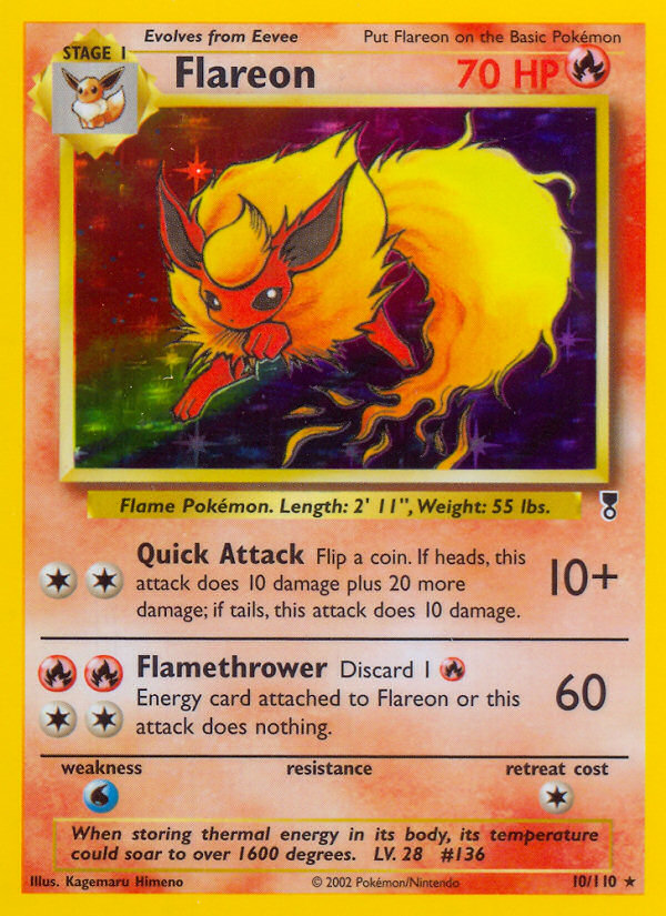 Flareon – Legendary Collection 10/110 Pokémon card