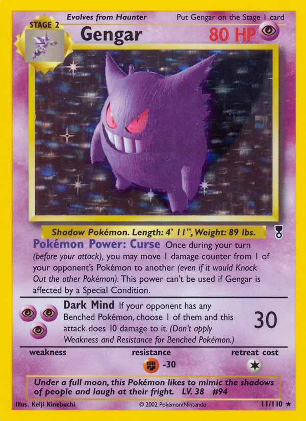 Gengar – Legendary Collection 11/110 Pokémon card