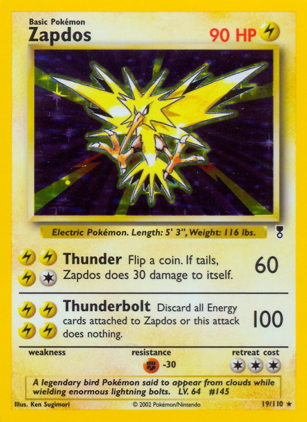 Zapdos – Legendary Collection 19/110 Pokémon card