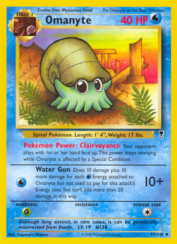 Omanyte – Legendary Collection 57/110 Pokémon card