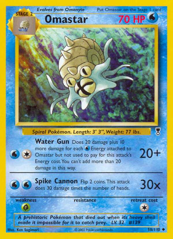 Omastar – Legendary Collection 58/110 Pokémon card