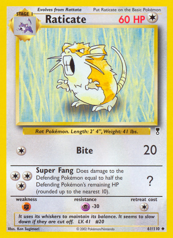 Raticate – Legendary Collection 61/110 Pokémon card