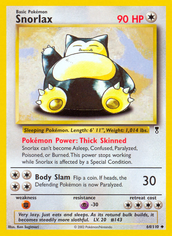 Snorlax – Legendary Collection 64/110 Pokémon card