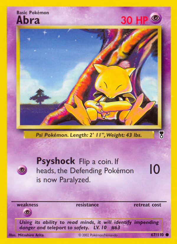 Abra – Legendary Collection 67/110 Pokémon card
