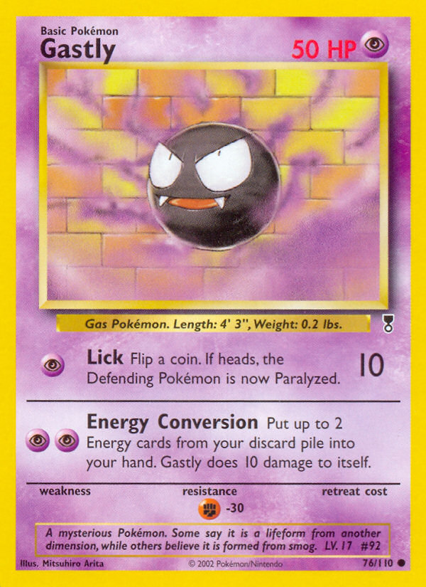 Gastly – Legendary Collection 76/110 Pokémon card