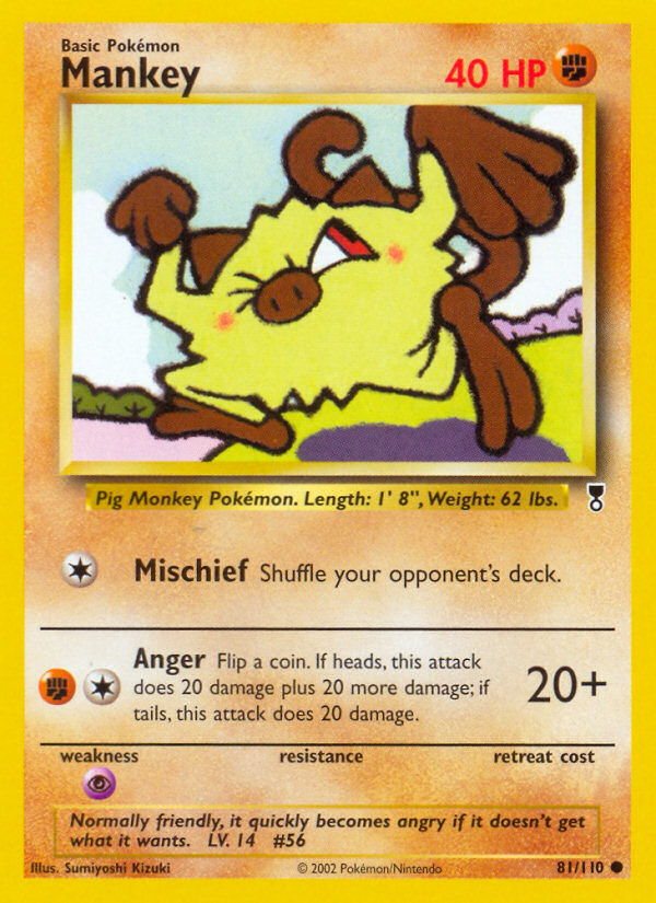 Mankey – Legendary Collection 81/110 Pokémon card