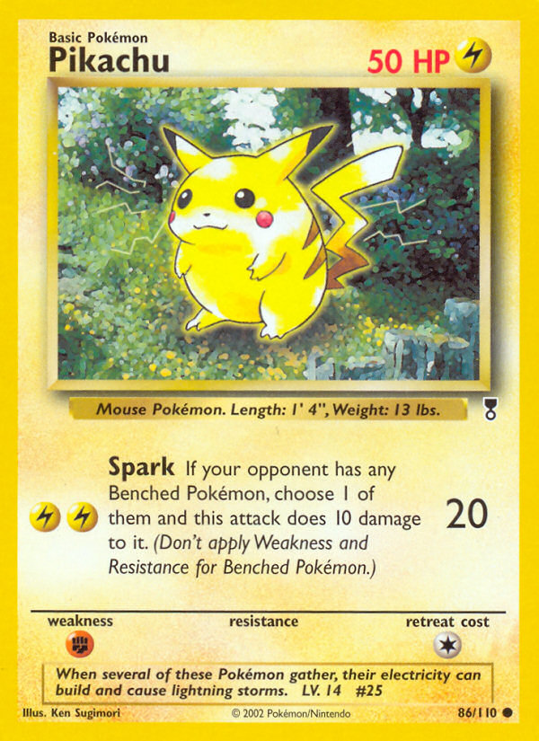 Pikachu – Legendary Collection 86/110 Pokémon card