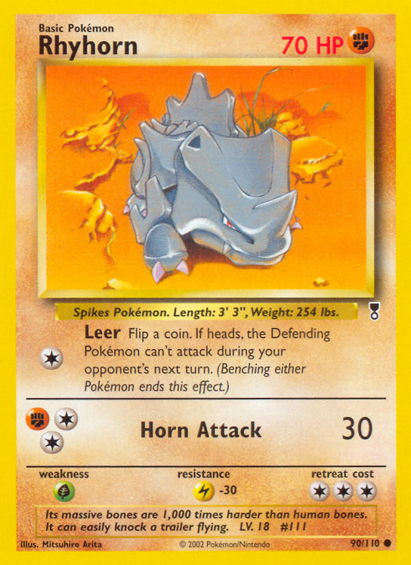 Rhyhorn – Legendary Collection 90/110 Pokémon card