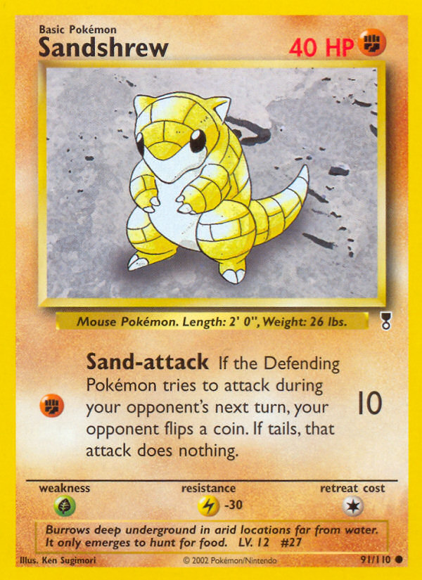Sandshrew – Legendary Collection 91/110 Pokémon card