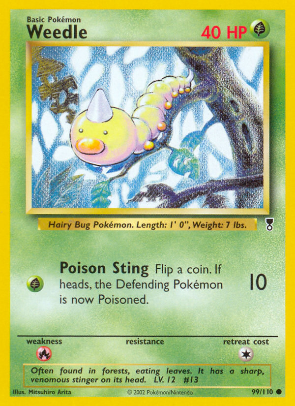 Weedle – Legendary Collection 99/110 Pokémon card