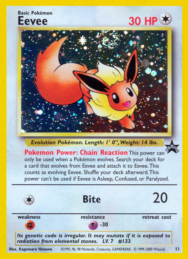 Eevee – Wizards Black Star Promos 11 Pokémon card