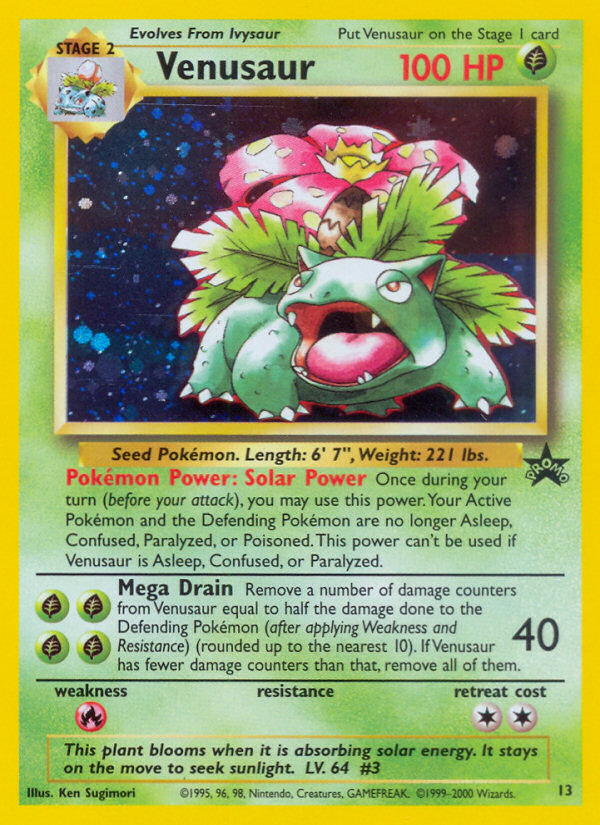 Venusaur – Wizards Black Star Promos 13 Pokémon card