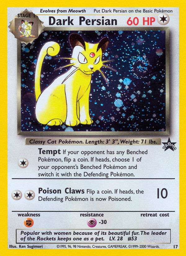 Dark Persian – Wizards Black Star Promos 17 Pokémon card
