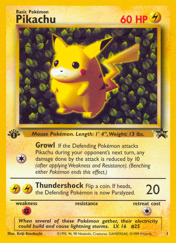 Pikachu – Wizards Black Star Promos 1 Pokémon card