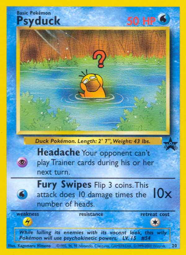 Psyduck – Wizards Black Star Promos 20 Pokémon card